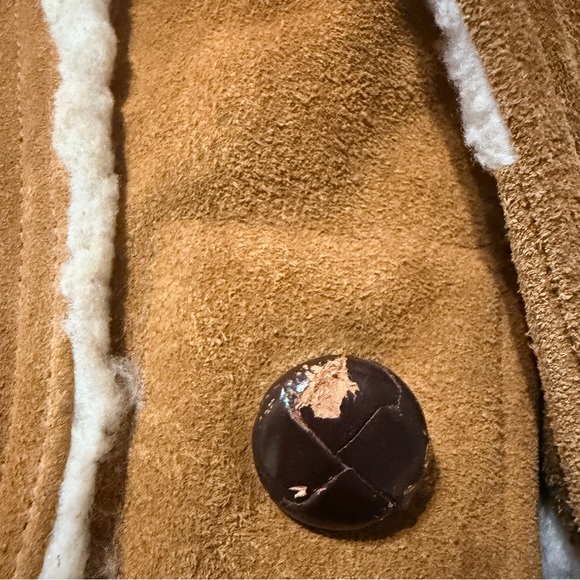 Vintage 1960s Jo O Kay Suede Leather Sherpa Lined Western Rancher Jacket 38 - Picture 12 of 14